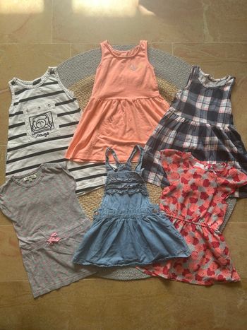 Lot de 6 robes été fille 24 mois 