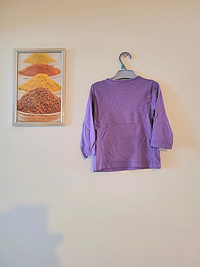 T-shirt manche longues violet Kiabi taille 18-24 mois - photo numéro 4