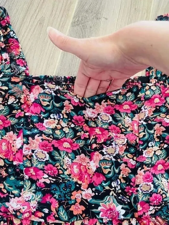 Blouse fleurie été 36-38 top péplum - photo numéro 4