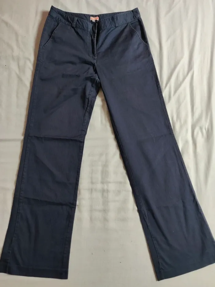 Pantalon droit Etam bleu marine taille 40