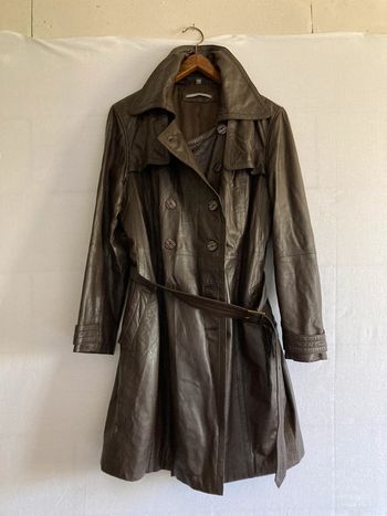 Trench cuir marron