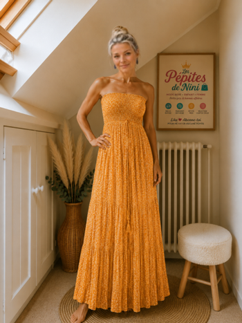 🧡 Robe longue bohème terracotta / orange 🧡