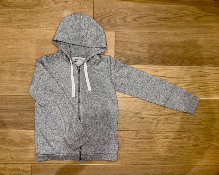 Gilet à capuche gris Kiabi - basique confort - taille S - photo numéro 2