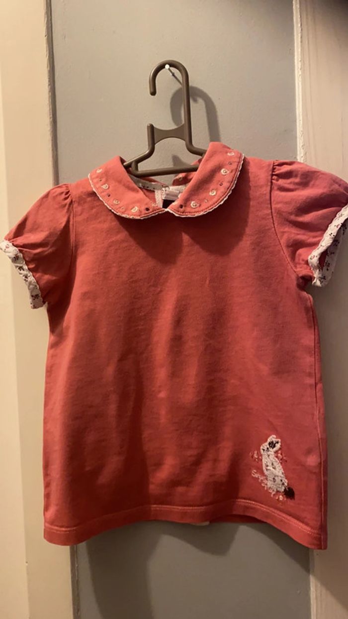 Chemisier rose 24mois