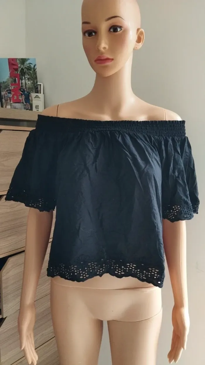 Top haut noir femme taille l