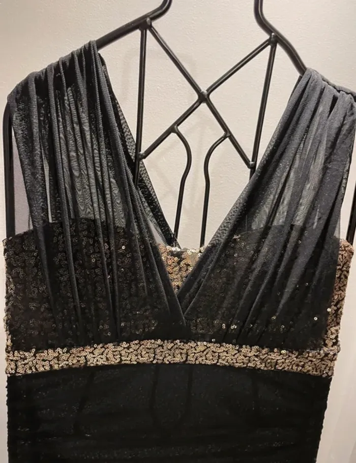 Robe à sequins argentés - Taille XS (34) - photo numéro 7
