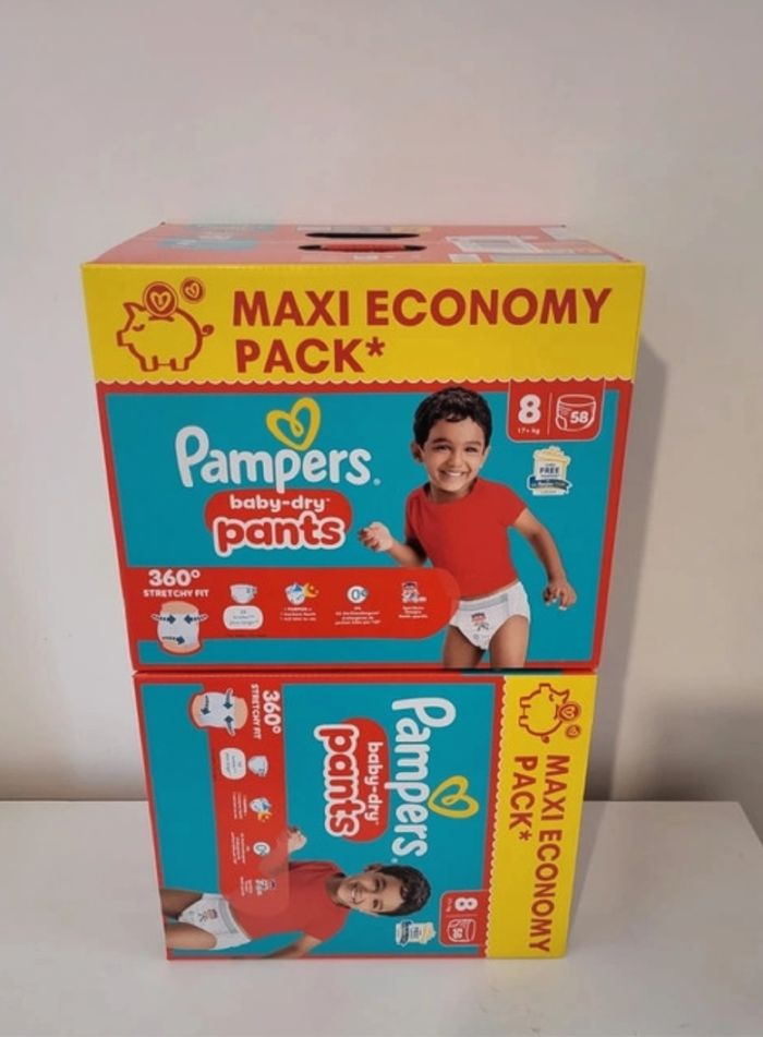 116 couches culotte taille 8 Pampers baby dry Pants