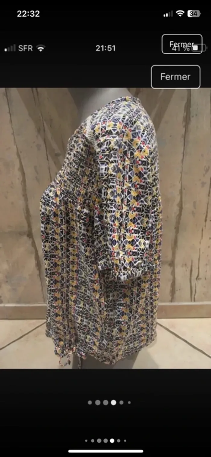 Magnifique blouse d’été en 46 de marque Damart en excellent état - photo numéro 7