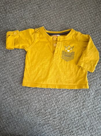 T-shirt manche longue jaune (3mois)