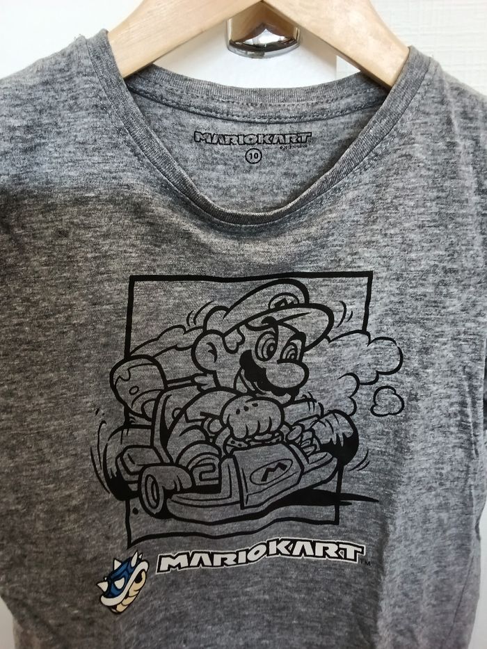 Tee-shirt Mario kart gris et multicolore - photo numéro 3