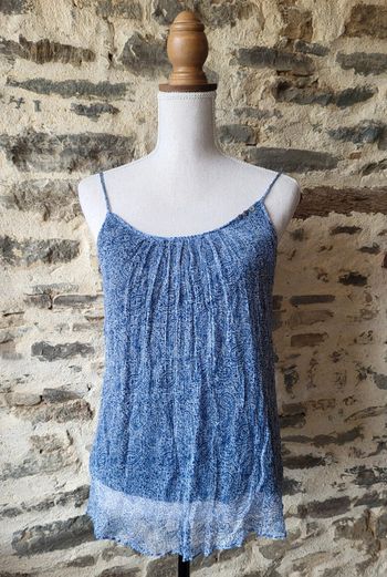 Débardeur bleu marine et blanc DDP Taille 36