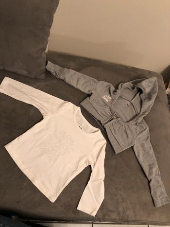 Tee shirt et gilet court