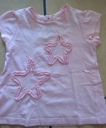 T-shirt, rose, 9 mois, Tex