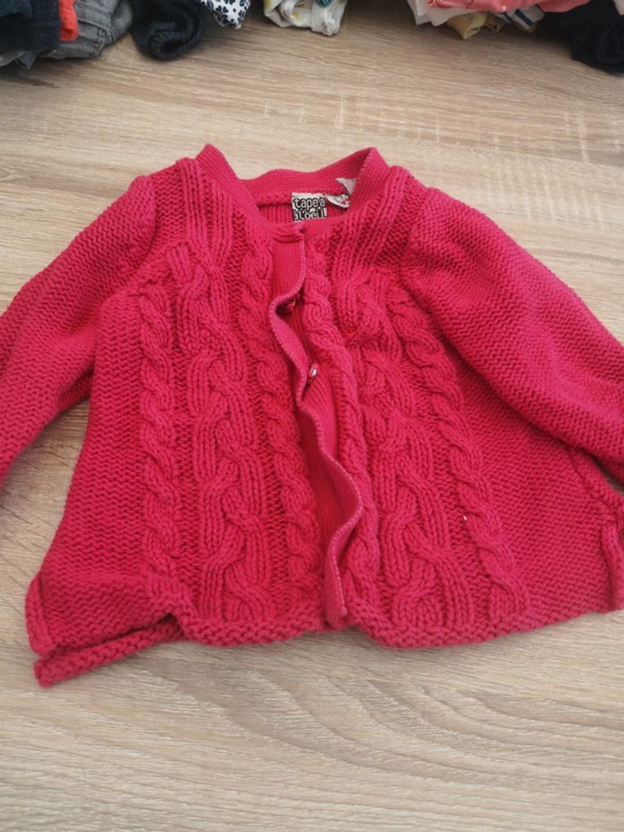 Gilet épais hicer rose 12 mois - photo numéro 2