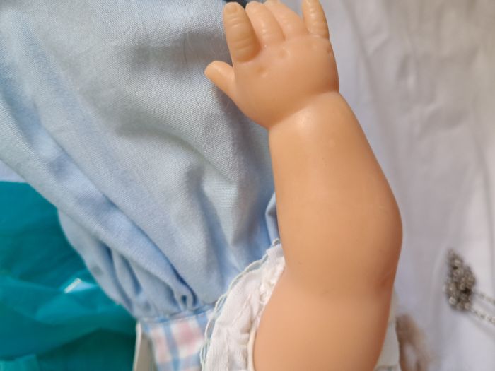 Poupée Famosa spain blonde yeux dormants bleus 38 cm vintage ancien - photo numéro 4