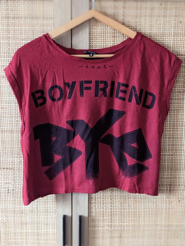 T-shirt Bershka (bordeaux), S / 36 / 8