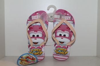 belle tongs super wings rose lanières rose clair 29/30