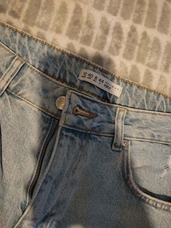 Jeans boyfriend à trous bleu clair taille 40 denim co - photo numéro 2