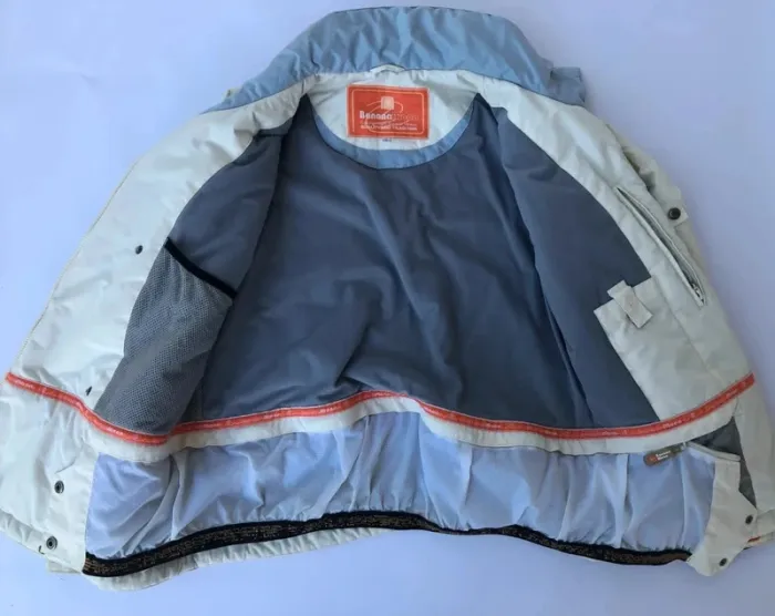 Banana Moon vintage Manteau de ski / Ski coat jacket cream beige Womens L - photo numéro 4