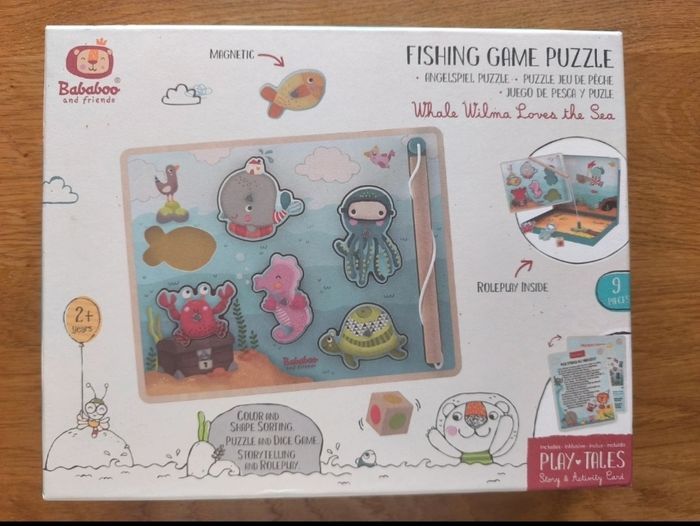 Puzzle jeu de pêche à la ligne en bois