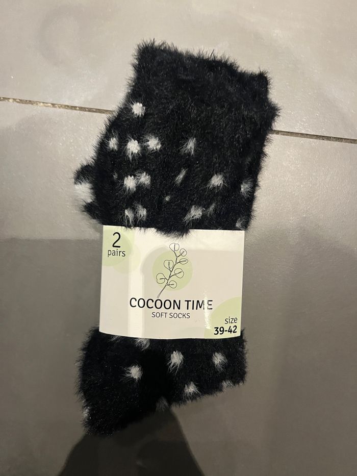 2 paires de chaussettes chaudes femme taille 39/42