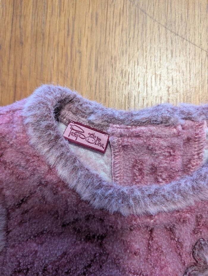 Robe chaude Pampolina rose/mauve 3 ans - photo numéro 2