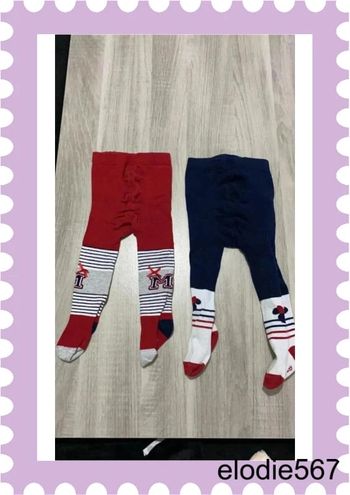 Lot de 2 paires de collants Disney