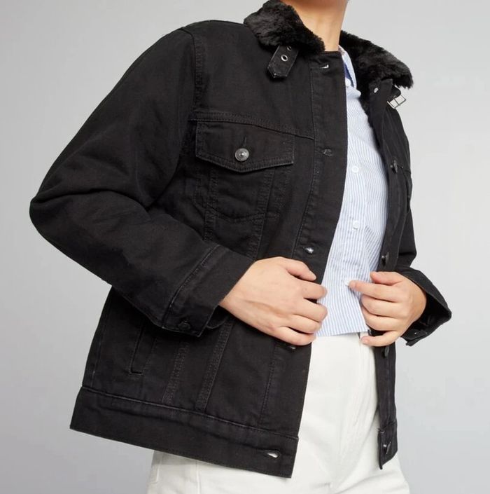 🌸Veste jean noir - kiabi - moumoute 🌸 - photo numéro 9