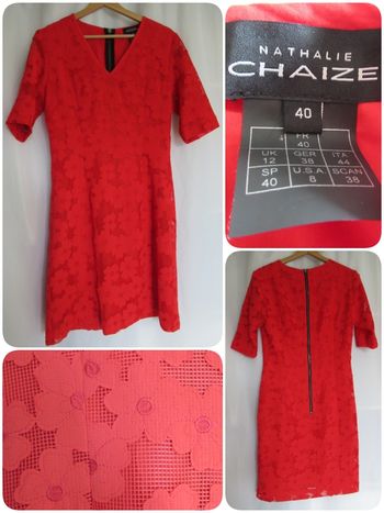 Robe courte à broderie anglaise
