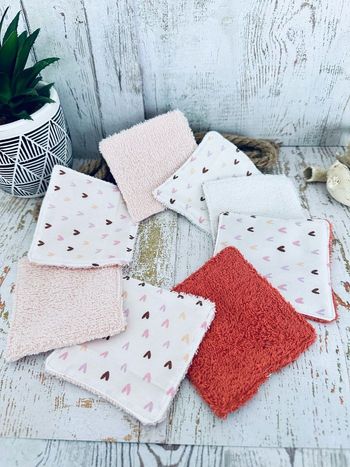 Lingettes lot de 8 lavable et réutilisable