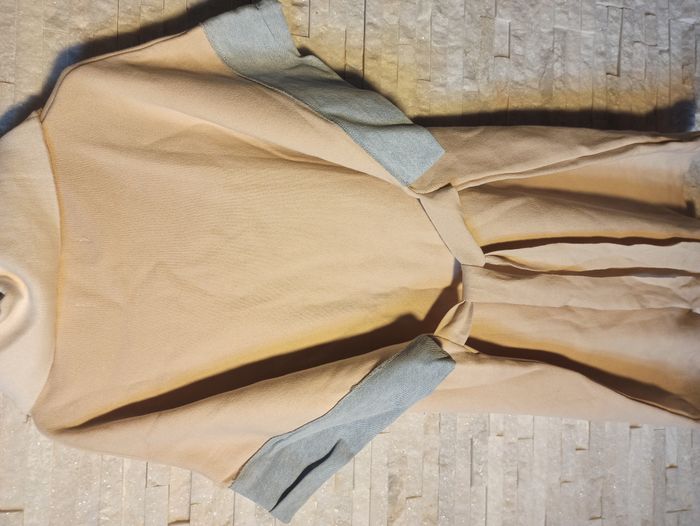 Robe Pull Beige et Jeans avec Strass Femme NEUF Taille L - photo numéro 8