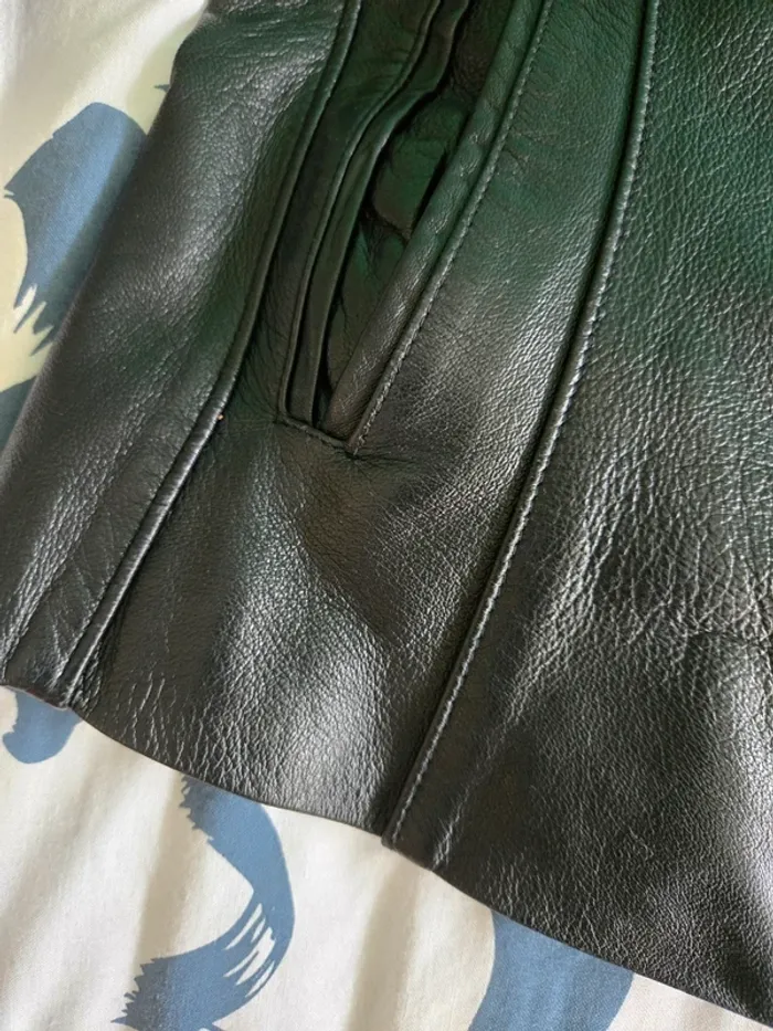 Blouson en cuir veritable giovanni taille 1 pour femme jamais porté - photo numéro 6