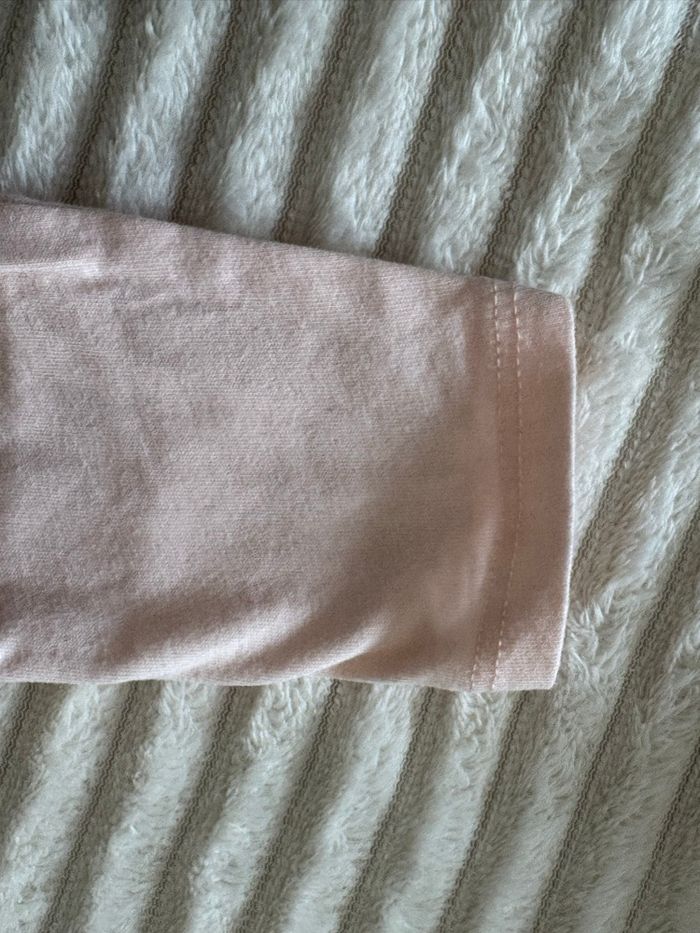 Top manche longue - blanc et rose - Kiabi - 6 mois - excellent état - photo numéro 7