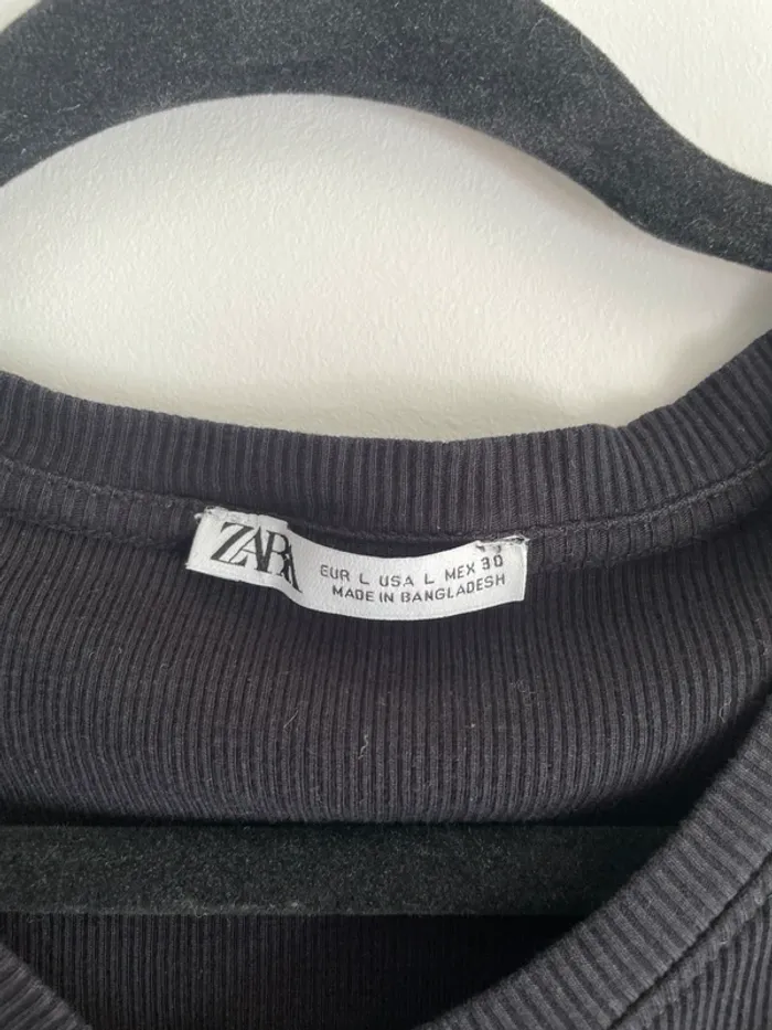 Robe noire boutonnée Zara - photo numéro 3