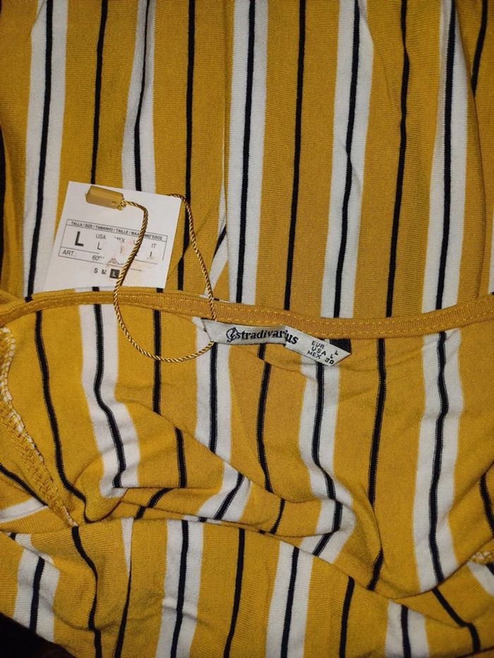 Combi-pantalons évasée rayée 💛 - photo numéro 8
