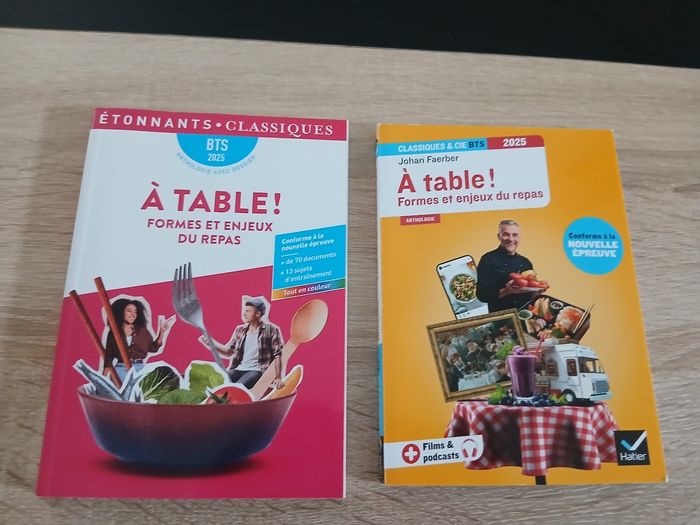 Lot de 2 livres A table Bts 2025
