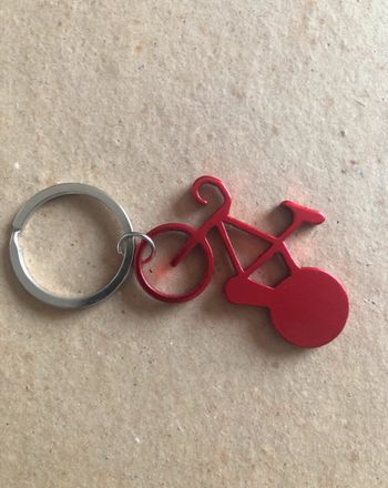 Porte clé vélo rouge cyclisme Tour de France