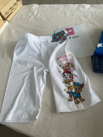 Legging short pat patrouille 8 ans neuve