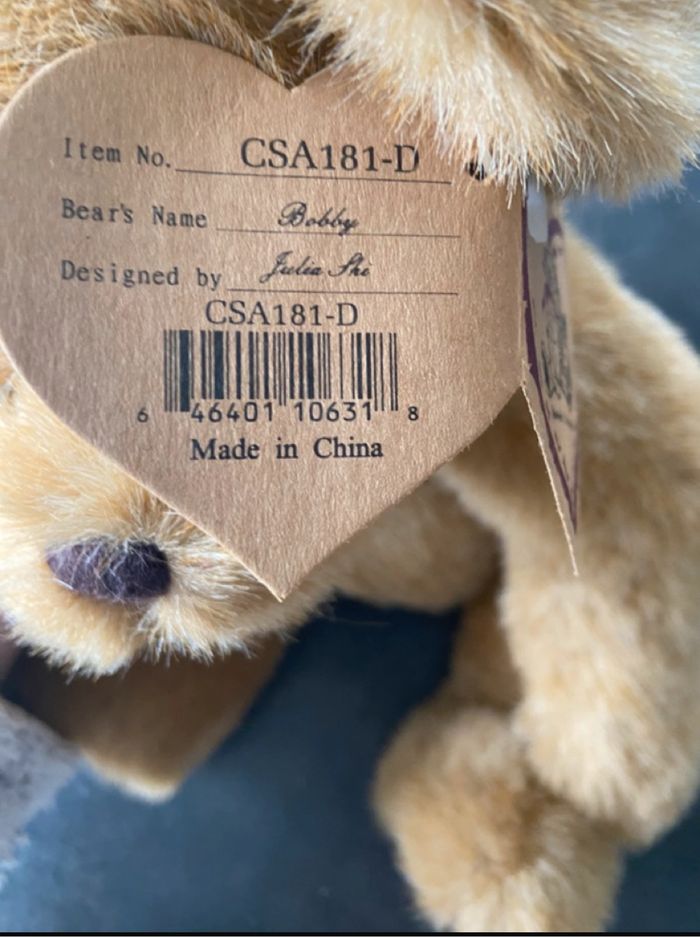 Ours de collection Bobby de Heartfelt Collectibles - photo numéro 4