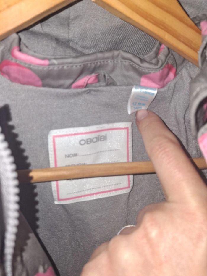 Parka été gris et rose 12 mois - photo numéro 4