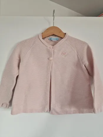 Gilet rose pâle taille 3 ans Obaïbi