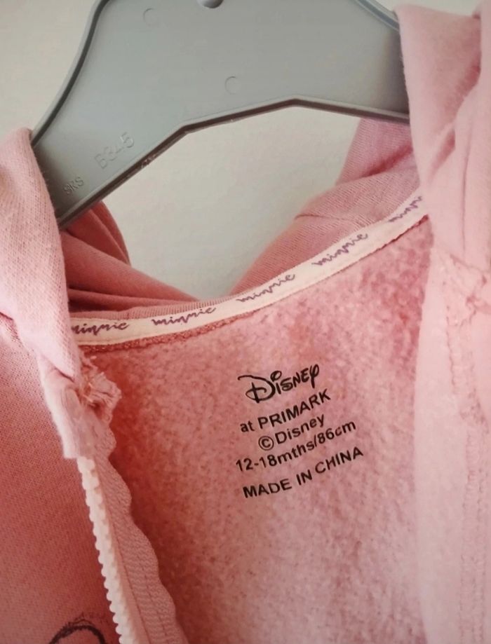 Veste à capuche zippée Minnie Disney bébé fille - photo numéro 3