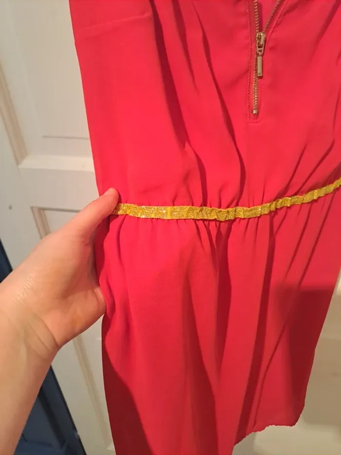 Petite Robe cache cache rouge pailleté - photo numéro 2