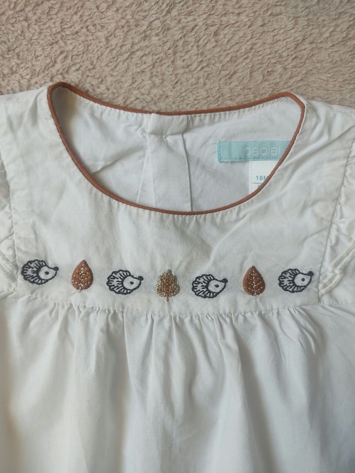 Chemisier thème automnal Obaïbi - Taille 18 mois - Très bon état - photo numéro 2