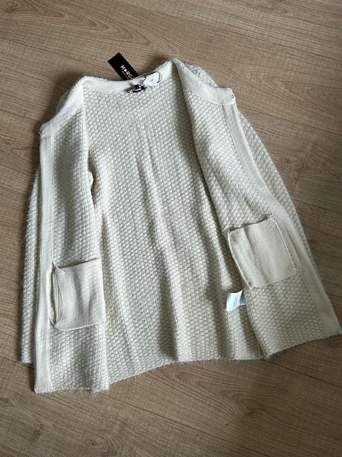 Cardigan beige tout doux neuf Morgan taille M (valeur 55€) - photo numéro 8