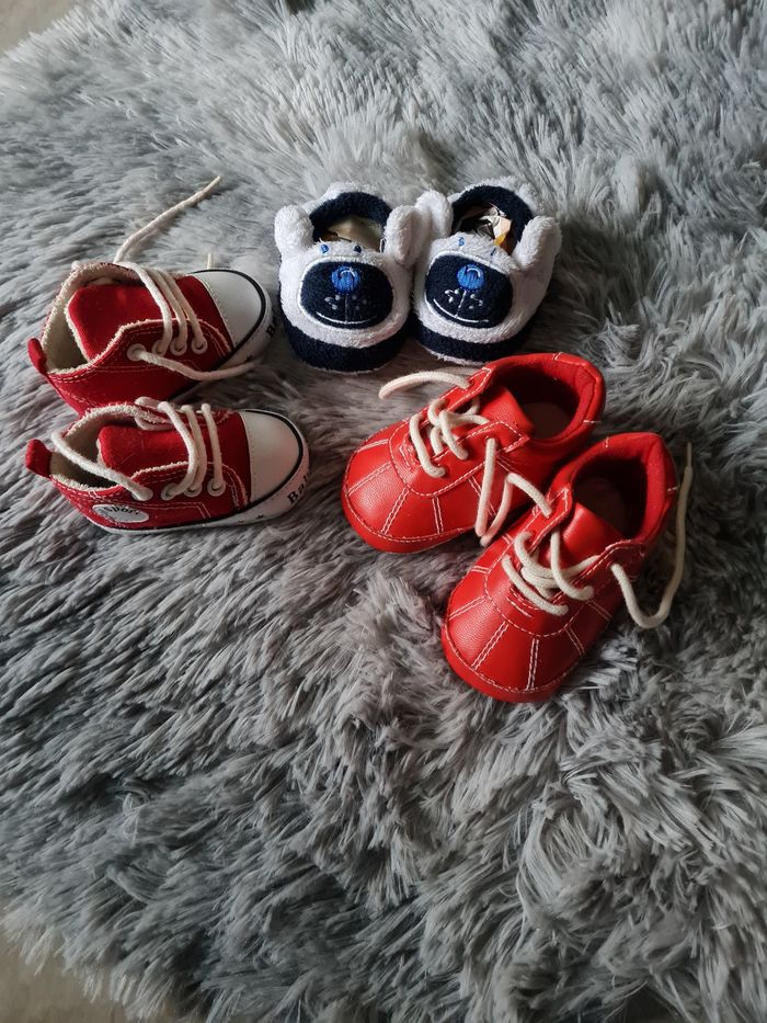 lot X3 chaussures / chausson bébé 0/6 mois - photo numéro 6