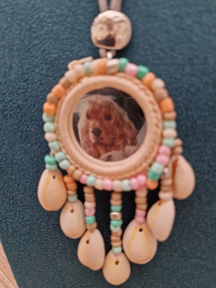 Collier Sautoir Miroir Boheme Macramé Attrape Reves Coquillages Perles - photo numéro 4