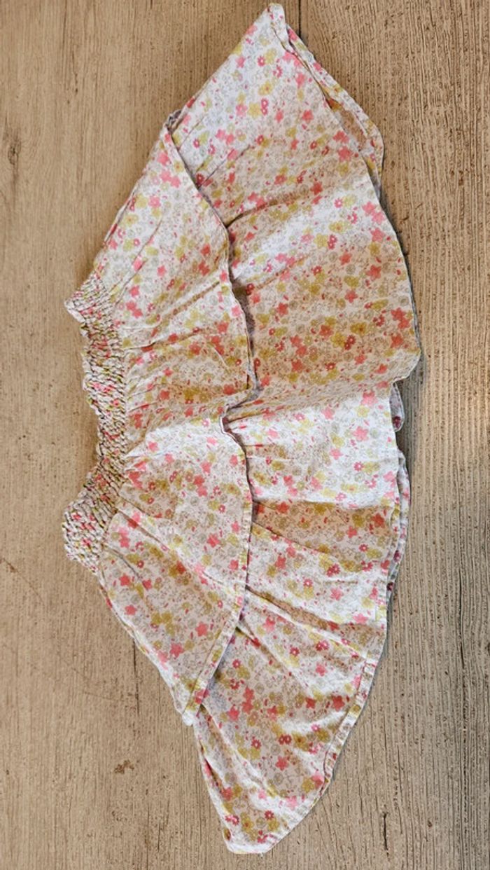Jupe courte fleurie, à volants, Obaïbi, 2 ans - photo numéro 3