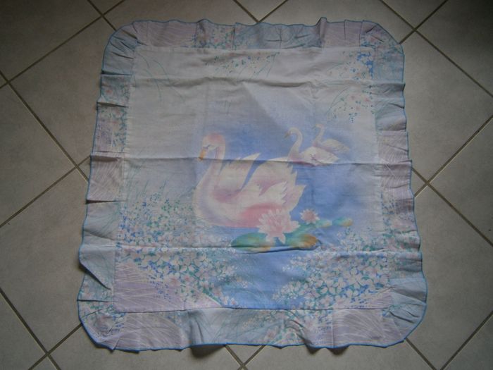 Taie d'oreiller 60 X 60 cm motif "Cygne"