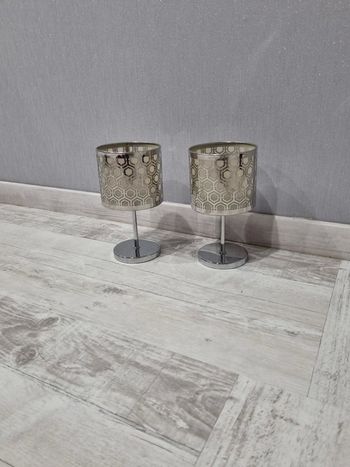 Lot de 2 bougeoirs avec fond lumineux